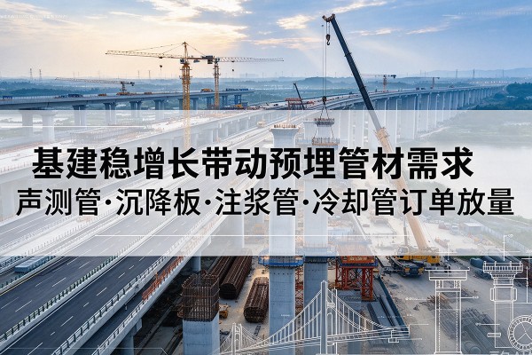 咸安基建稳增长带动预埋监测管材需求，声测管、沉降板、注浆管订单持续放量